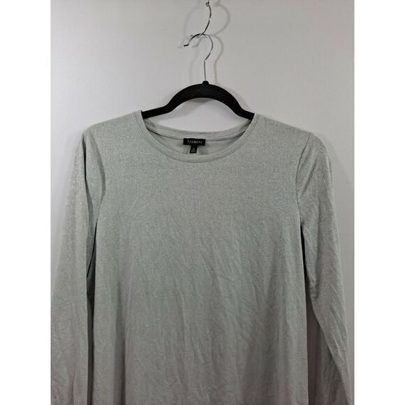 Talbots Ladies Pullover Top NWOT.   Silver, Size Medium. - Picture 2 of 7